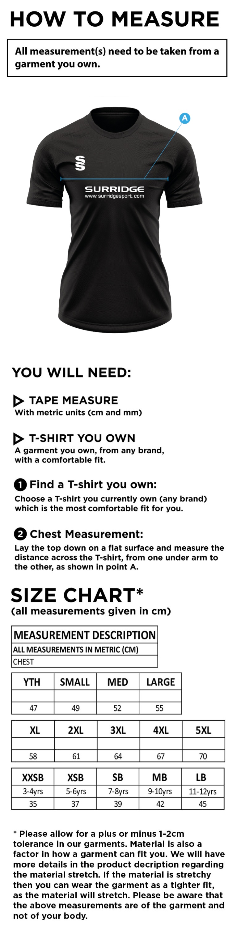 Dual Games Shirt : Emerald - Size Guide
