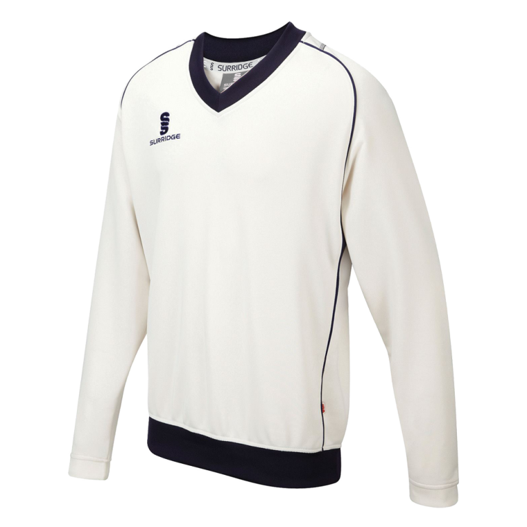 Curve Long Sleeve Sweater Navy Trim